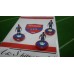 Subbuteo Andrew Table Soccer Panionios 2015-2016 away kit on Lightweight Bases
